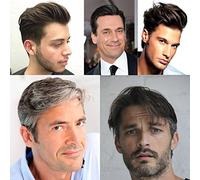 AIRAO Tutta La pelle PU Poli Toupet Parrucchino Sostituzione Protesi Capelli Uomini Parrucche Sbiancato Nodi Invisibile Aspetto Naturale- Capelli Umani Indiani #4 (Marrone Scuro)