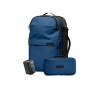 Airback Set di borse da cabina, trolley e pompa con sistema di aspirazione integrata, borsa da trasporto, per viaggi nel fine settimana, con pompa e borsa da toilette Bundle Urban Navy Blue