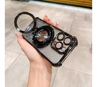 Airbag Anti-Fall for iPhone Case with Invisible Ring Stand, Airbag Phone Case, Four Corners Air Cushion Anti Drop Cell Phone Case for iPhone 15/14/13/12/11 ProMax (for iPhone 13Promax,Black A)