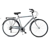 Airbici Bicicletta da corsa Uomo Fusion Man 28". Bicicletta da uomo 6 velocità, telaio in acciaio, cerchi in alluminio, luci a LED, portapacchi, cavalletto.