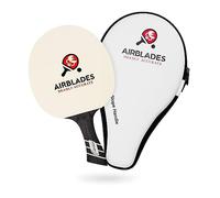 AirBlades, racchetta professionale da ping pong, con custodia rigida per il trasporto, impugnatura ergonomica, 5 lame di legno con gomma e spugna