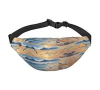 Airborne Seagulls - Marsupio da viaggio alla moda, adatto per sport, corsa, ciclismo, viaggi, pesca, per ragazzi, grande borsa a tracolla