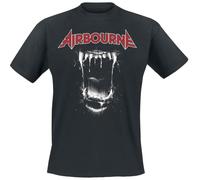 Airbourne Black Dog Barking Tracks Uomo T-Shirt Nero S 100% Cotone Regular
