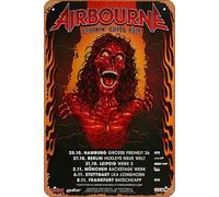 Airbourne - Breakin Outta Hell, Tour 2017 - Konzertplakat Targa in metallo metallo 20,3 x 30,5 cm vintage retrò decorazione da parete