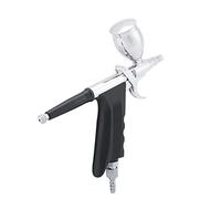 Airbr - Kit compressore aerografo a doppia azione, set per pittura ad aerografo, con set di ugelli (ugello da 0,2 mm, 0,5 mm e cappuccio ugello, ago a getto da 0,2 mm, 0,5 mm), 3 tazze fluide, per fai