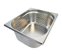 Airbrush-City GN 1/2 - Contenitore per gastronomia GN, in acciaio INOX, 9,5 litri, profondità 150 mm, forato