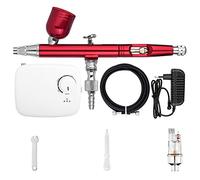 Airbrush Dual-Action con mini batteria Kit compressore aria cordless 0.3mm Pennello for la pistola a spruzzo Pistola for vernice for unghie for il trucco Soffiaggio comodo(NCT-SLC-W-S1,US plug)