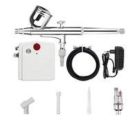 Airbrush funzione Auto-stop con compressore 0.3mm 7CC Dual-Action Pistola aerografo for modello torta pittura nail art car tatoo Soffiaggio comodo(NCT-19W-3-1)