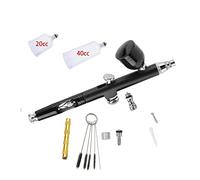 Airbrush Machine Gun T-Shirts Barbiere Cake Basic Artigianato Art Drawing Air Brush Kit compressore Penna spaziata Soffiaggio comodo(Blauw)