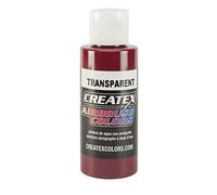 Airbrush Transparent Paint Capacity: 4 Oz, Color: Deep Red by Createx