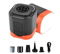 AirBurst Pro - Compact Electric Pump with Vacuum & LED Light, 2-in-1 Portable Pump & Vacuum, Inflate Deflate for Air Mattress, Pool Floats, Vacuum Storage Bags (Black)