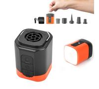 Airburst Pro - Compact Electric Pump with Vacuum & LED Light, 2-in-1 Portable Pump & Vacuum, Rechargeable USB Electric, for Camping, Travel, Air Mattress Accessories (Black)