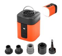 Airburst Pro - Compact Electric Pump with Vacuum & LED Light, Ultra-Fast and Portable Mini Air Pump, Inflate Deflate for Air Mattress, Camping Gear, Vacuum Storage Bags (Orange)