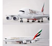 Airbus A380 UAE/Emirati Modello di aereo giocattolo Scala 1/160 Kit di giocattoli per aeroplani di grandi dimensioni da 18 pollici con supporto Modello di aereo di linea