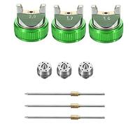 Aircap Set Ugello Sostituire Diametri 1.4 1.7 2 Mm Nero Verde per Auto Kit di Verniciatura Auto Tappi Kit di Ricambio Vernice Macchina per Casa Auto