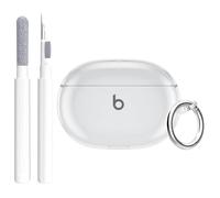 Aircawin Custodia per Beats Studio Buds/Buds+ - Custodia morbida in TPU trasparente con portachiavi e penna per la pulizia