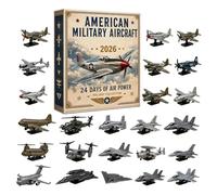 Aircraft Advent 2026 Calendar 2DAcrylic Helicopter Decor Countdown Calendar | Pendenti Della Per Aerei Militari Americani Di 24 Giorni Di Vacanze Di Natale Per Casa Finestra Decor