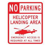 Aircraft Area No Parking Beyond This Sign 12x8 Inch