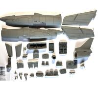 aircraft. fiat g91t in 1/48. full resin kit