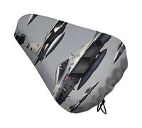 Aircraft Fighter Jets - Coprisedile per bicicletta, unisex, impermeabile e antipolvere, con coulisse, copertura regolabile per sella della bicicletta, protezione da pioggia e sole