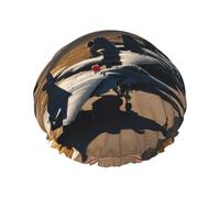 Aircraft Fighter Jets Cuffia da doccia da donna riutilizzabile grande cuffia da doccia da uomo Quickdry Cura dei capelli lunghi corti bambini bagno