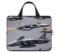 Aircraft Fighter Jets - Custodia per laptop da 15", ultra sottile, leggera e impermeabile, in neoprene resistente, con cinghia da polso
