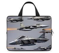 Aircraft Fighter Jets - Custodia per laptop da 17", ultra sottile, leggera e impermeabile, in neoprene resistente, con cinghia da polso