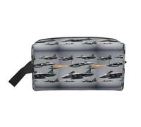 Aircraft Fighter Jets Stampa Trucco Da Viaggio Cosmetico Portatile Organizzatore Sacchetto Grande Capacità Sacchetto di Immagazzinaggio