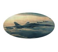 Aircraft Fighter Jets Tappeto rotondo morbido assorbente tappetino da bagno ingresso antiscivolo tappeto fattoria anteriore posteriore zerbino 90 x 90 cm per camera da letto soggiorno casa decorativo