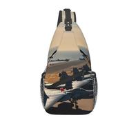 Aircraft Fighter JetsPrint - Zaino a tracolla per uomo e donna, con tracolla diagonale