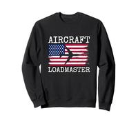 Aircraft Loadmaster Aviation Airliner Cargo Bandiera Americana Felpa