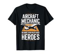 Aircraft Maintenance Aviation Hero Airplane Pilot Crew Maglietta