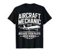 Aircraft Maintenance Aviation Hero Airplane Pilot Support Maglietta