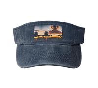 Aircraft Plane at Sunset - Cappellino da donna traspirante per golf, tennis, corsa, uso quotidiano, blu navy, Taglia unica