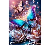 AIRDEA Kit per Diamond Painting Fai da Te con Farfalle per Adulti e Bambini, Set di Dipinti con Perle e Diamanti 5D Arte con Diamanti Mondo dei Sogni Set di Dipinti con Diamanti per Ricamo in Croce