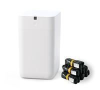 Airdeer Pattumiera automatica, autosigillante e auto-cambiante, con sensore di movimento, bidone della spazzatura senza contatto con coperchio, per cucina, bagno, camera da letto, ufficio, 6 anelli di