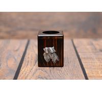 Airedale Terrier - candeliere in legno con l'immagine di un cane Art Dog IT
