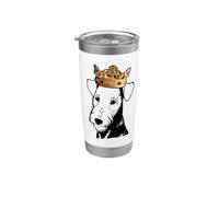 Airedale Terrier cane che indossa la corona Bicchiere termico in acciaio inox doppia parete