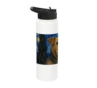Airedale Terrier Cane Notte Stellata Stainless Steel Insulated Water Bottle