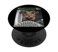 Airedale Terrier c'è movimento al tuo cane di porta d'ingresso PopSockets PopGrip Adesivo