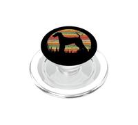 Airedale Terrier Dog Retro Vintage 70s Silhouette Dog Lovers PopSockets PopGrip per MagSafe