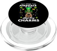 Airedale Terrier Is My Lucky Charm St Patricks Day Dogs PopSockets PopGrip per MagSafe