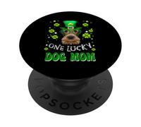 Airedale Terrier One Lucky Dog Mom Funny St Patrick's Day PopSockets PopGrip Adesivo