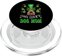 Airedale Terrier One Lucky Dog Mom Funny St Patrick's Day PopSockets PopGrip per MagSafe