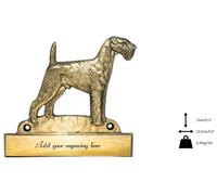 Airedale Terrier - Piastra IN Ottone Con Iscrizione 'Welcome' Art Dog De Tipo 2
