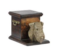Airedale Terrier - urna di legno con l'immagine di un cane Art Dog IT Tipo 2