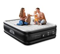 Airefina Materasso Gonfiabile Matrimoniale, 152 x 203 x 46 cm, Letto Gonfiabile avec Pompe Intégrée, Gonflage en 3 Minutes, Idéal Pour le Camping et la Maison, Materasso Gonfiabile