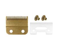 AIRERA Set di Lame di Ricambio 2 Fori Professionali #2161, 1 Lama Fissa in Acciaio al Carbonio, 1 Lama Mobile in Ceramica, compatibile con Tagliacapelli Magic Wahl Serie 5 Star(Oro)