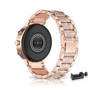 AireWiki Cinturino compatibile con Fossil Gen 6 da donna, in acciaio inox, per uomo e donna, elegante, in metallo lucido, per orologio da polso Fossil Gen 6 da donna ibrido (oro rosa)