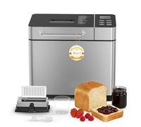 AIRFISH 19-in-1 Macchina del Pane Intelligente con Dispenser Automatico per gli Ingredienti, Programma Senza Glutine, 1000g/750g/500g, 15h Timer, Finestra di Visualizzazione, Acciaio Inossidabile